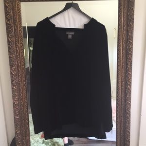 Banana Republic Velvet Deepcut Top
