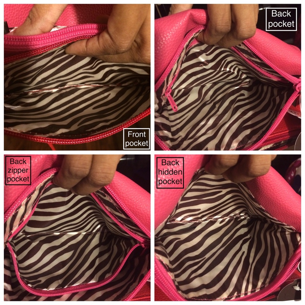 Pink & red Dana Buchman multi-pocket cross-body 👜 - Picture 8 of 8