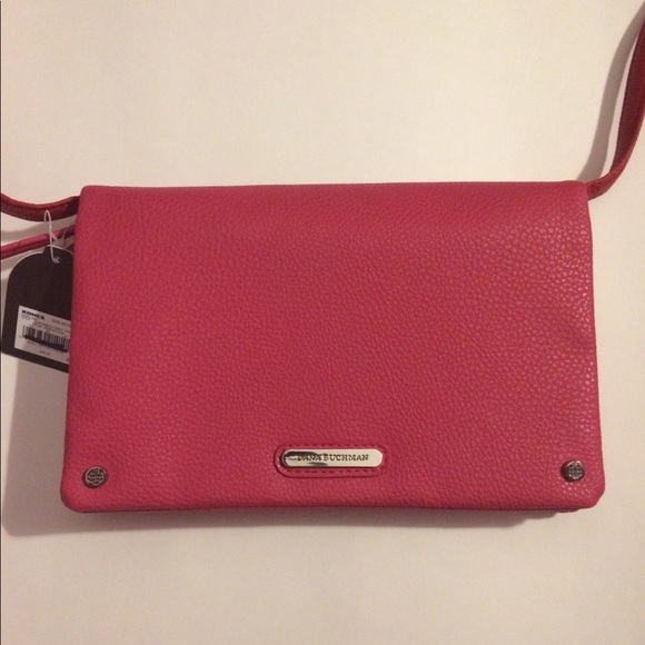 Pink & red Dana Buchman multi-pocket cross-body 👜 - Picture 2 of 8