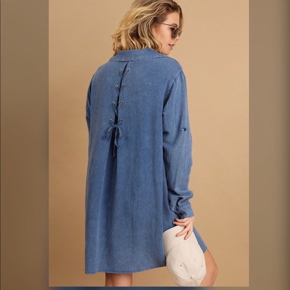 ONLY 1 XL--Melodie Mineral Washed Button Up Tunic - Picture 4 of 4