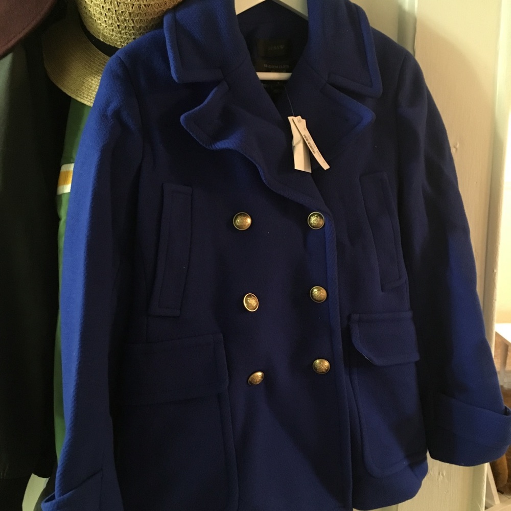 J.Crew Wool Peacoat Cobalt Blue