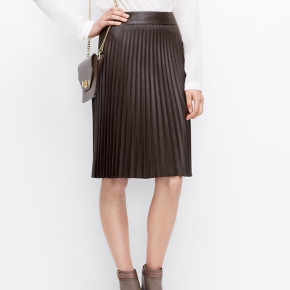 Ann taylor leather skirt 2P