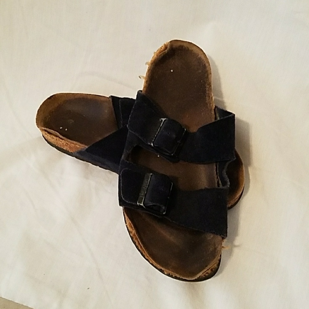 Arizona Birkenstock size 38 navy blue suede