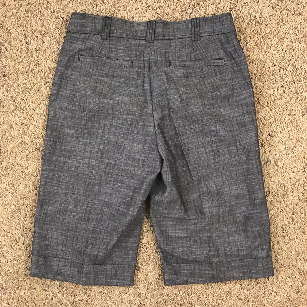 Dress Barn Gray Bermuda Dress Shorts - Picture 6 of 8
