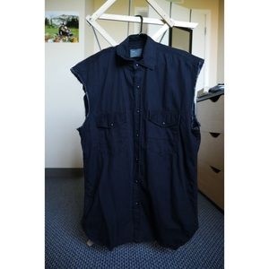 ZARA Cutoff Denim Shirt