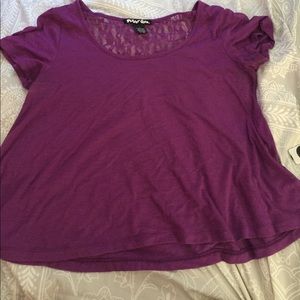 Purple with lace backing