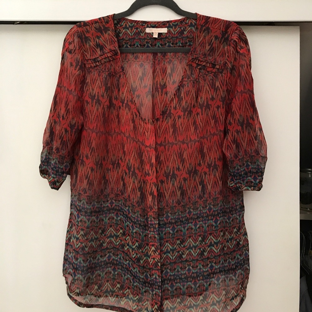 Beautiful Skies Are Blue shear blouse.