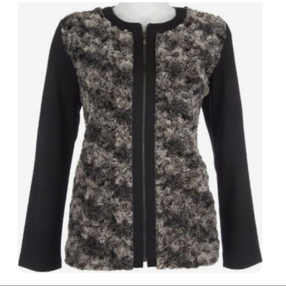 Alfred Dunner Jackets & Blazers - *SOLD* New Alfred Dunner Faux Fur Zip Front Jacket