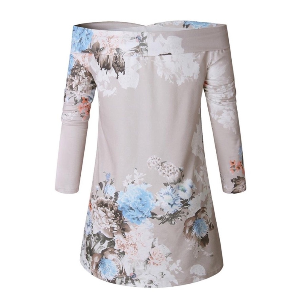Taupe Off the shoulder flower top! - Picture 6 of 6