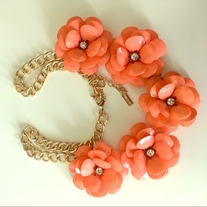 BaubleBar Coral Flower Statement Necklace