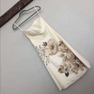 Strapless black & white cocktail dress