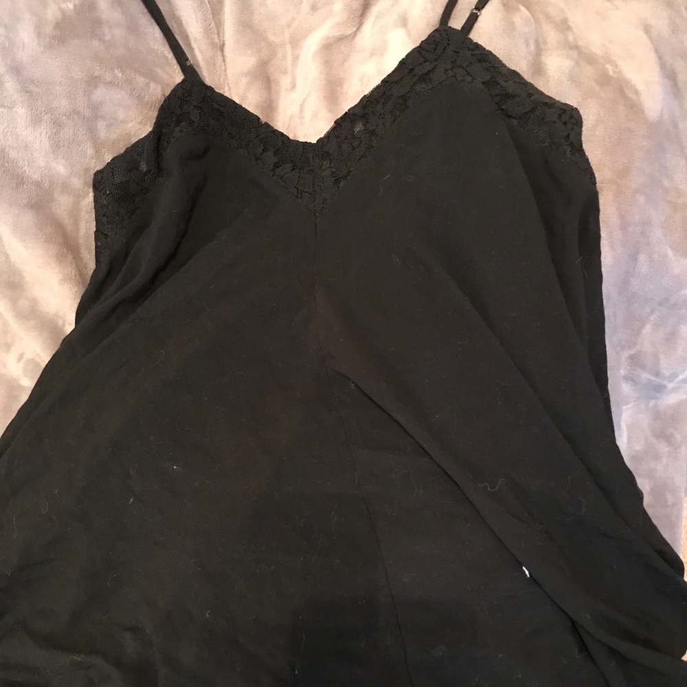 Black lace dress.