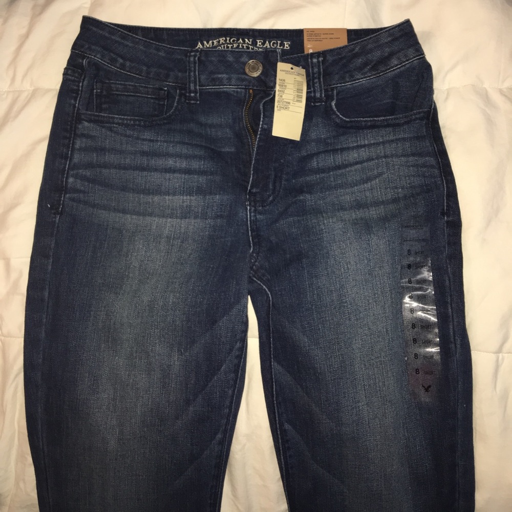 American Eagle high rise wide leg jean