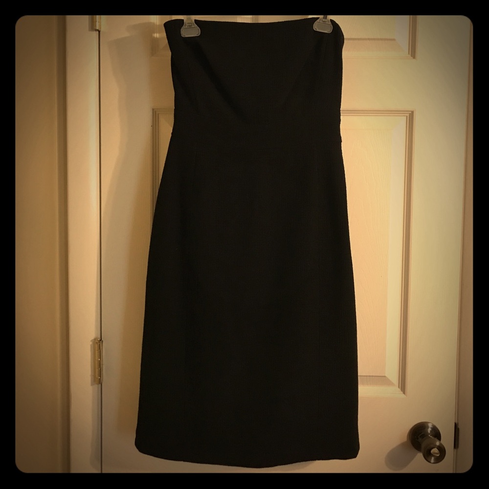 Black strapless dress