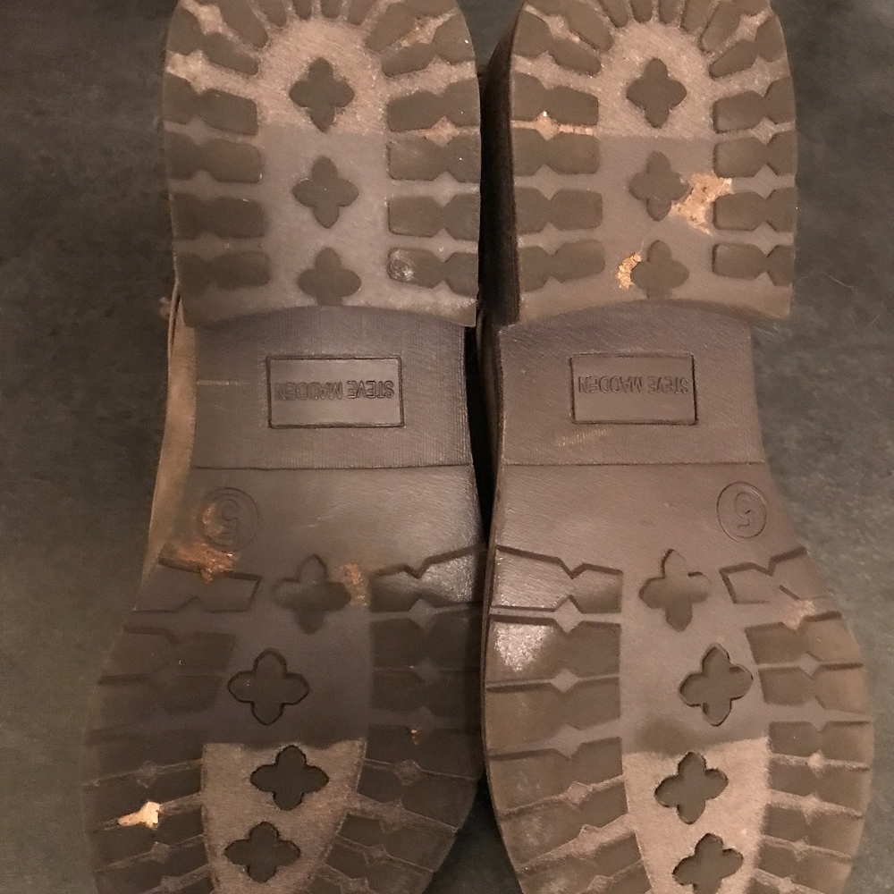 Steve Madden Brown/Tan Booties - Girls Size 5 SOLD - Picture 4 of 7