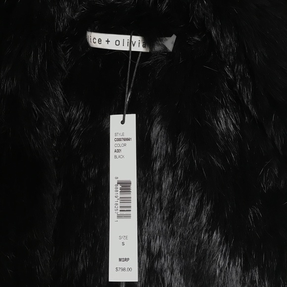 Alice & Olivia Rabbit Fur Vest - Picture 3 of 4