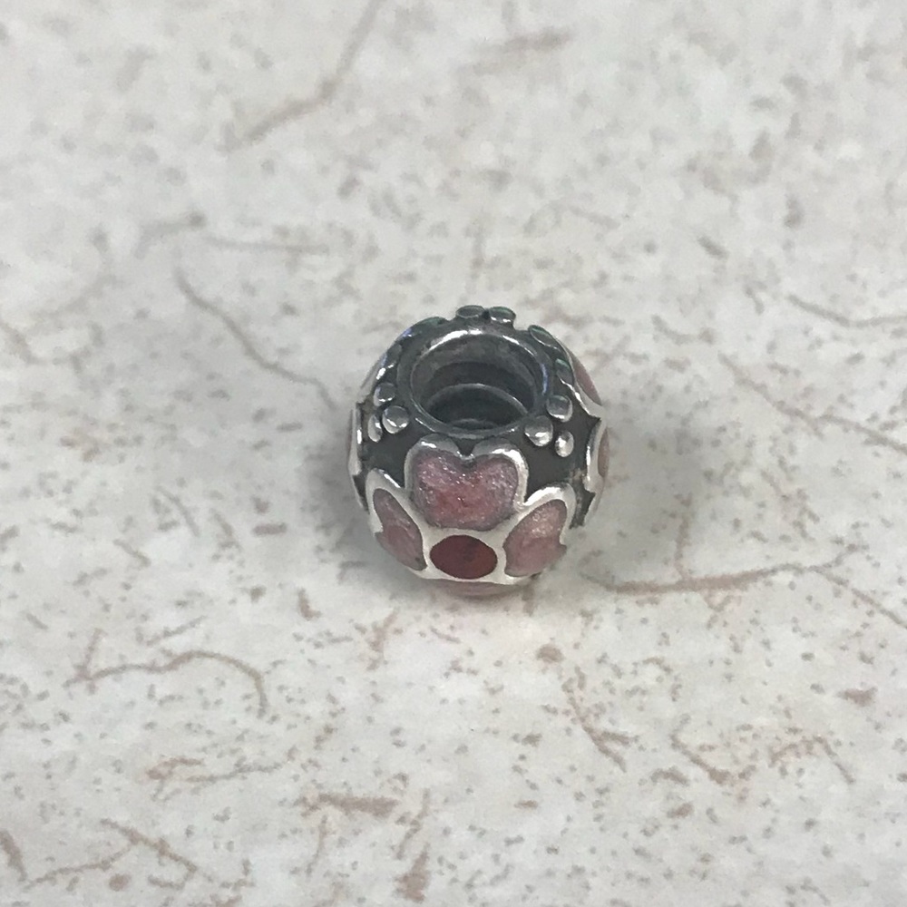 Pandora pink floral charm