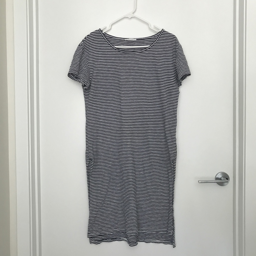 Zara Striped Jersey Shirt Dress w Slits (size S)