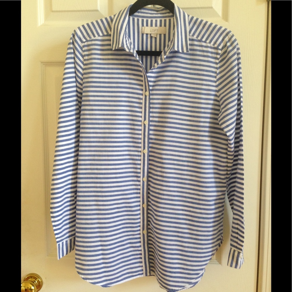 LOFT SHIRRED SOFTENED SHIRT