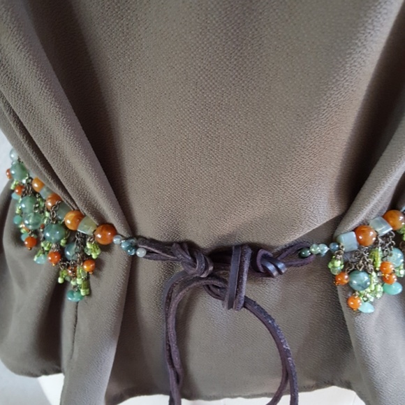 Gorgeous Boho beaded semi precious stone belt main image 5