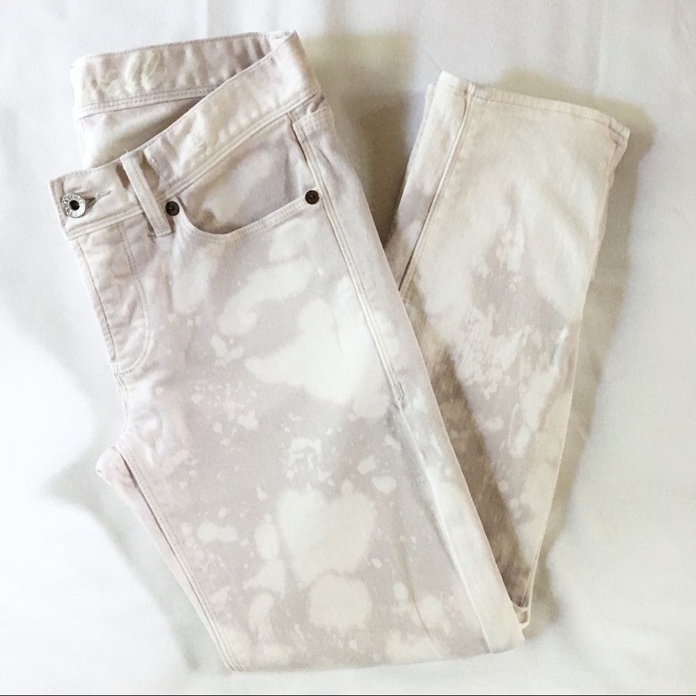 Madewell Bleached Ankle Zip Cropped Jeans