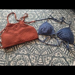 2 large bikini bathing suit tops