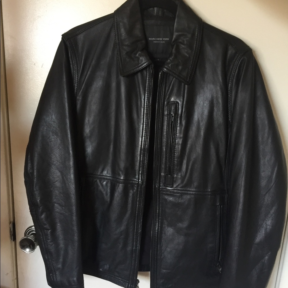 Marc New York Leather Jacket with Quilting Lining