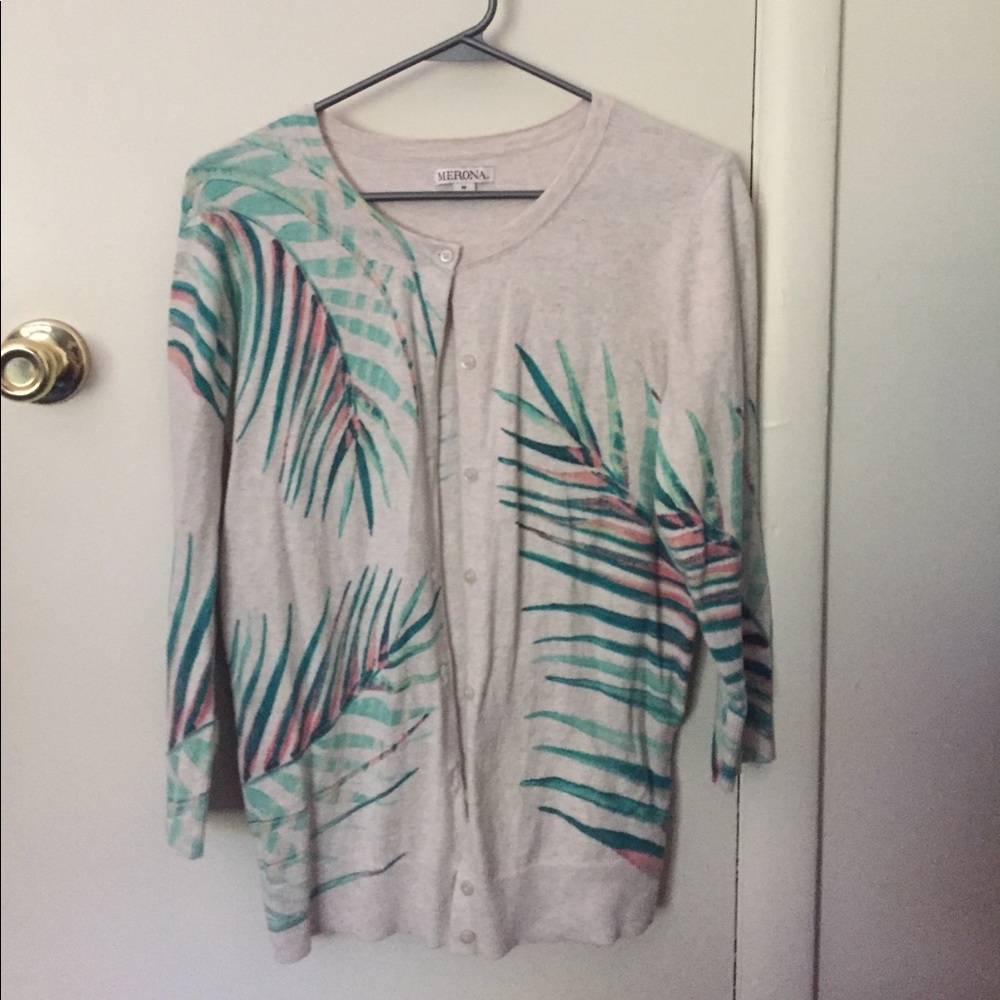 Merona Palm Frond cardigan