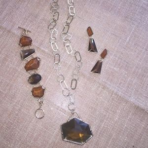 Geometric Stone Jewelry Set