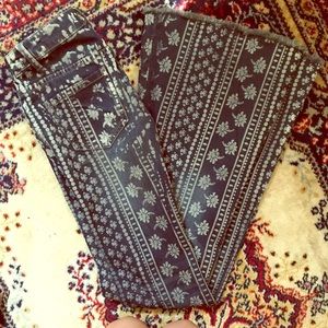 Free People Bali striped flare jeans