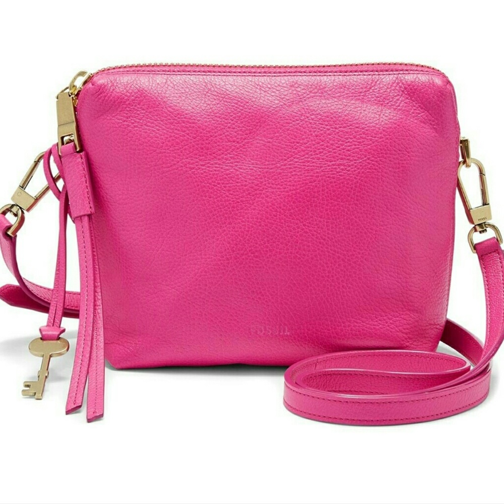 NWT Fossil Maya Crossbody in Hot Pink