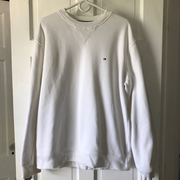 tommy hilfiger white hoodie men