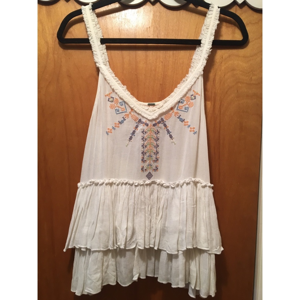 Freepeople Embroidered Boho Tanktop