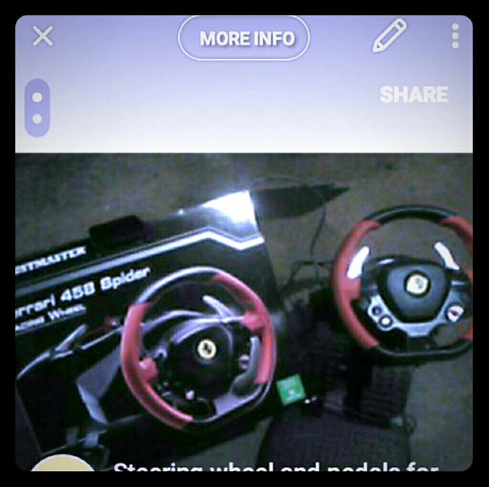Xbox 1 steering wheel and pedals