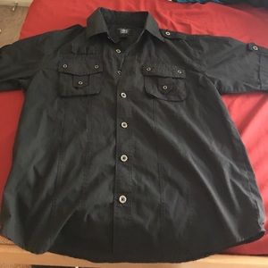 Black Button down short sleeve