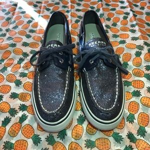 ✨💙Navy Blue/Grey Glitter Sperrys size 7.5💙✨