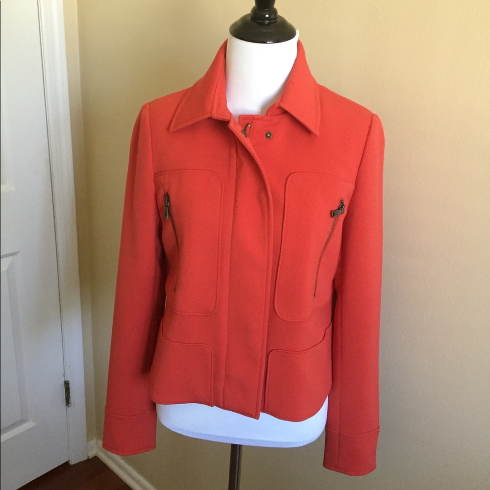 Nwot- Banana Republic Orange Moto Jacket