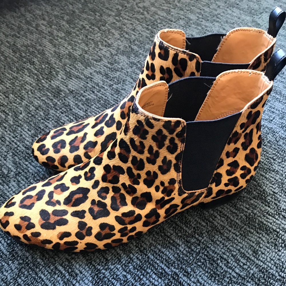 J. Crew leopard boots / boots