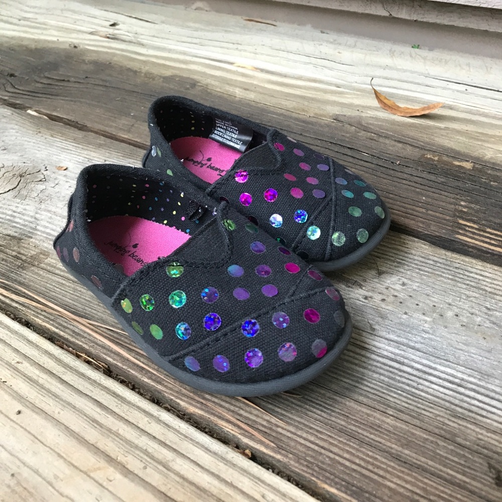 Girls polka dot shoes