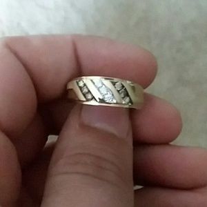 10kt solid gold ring with flawless genuine diamond