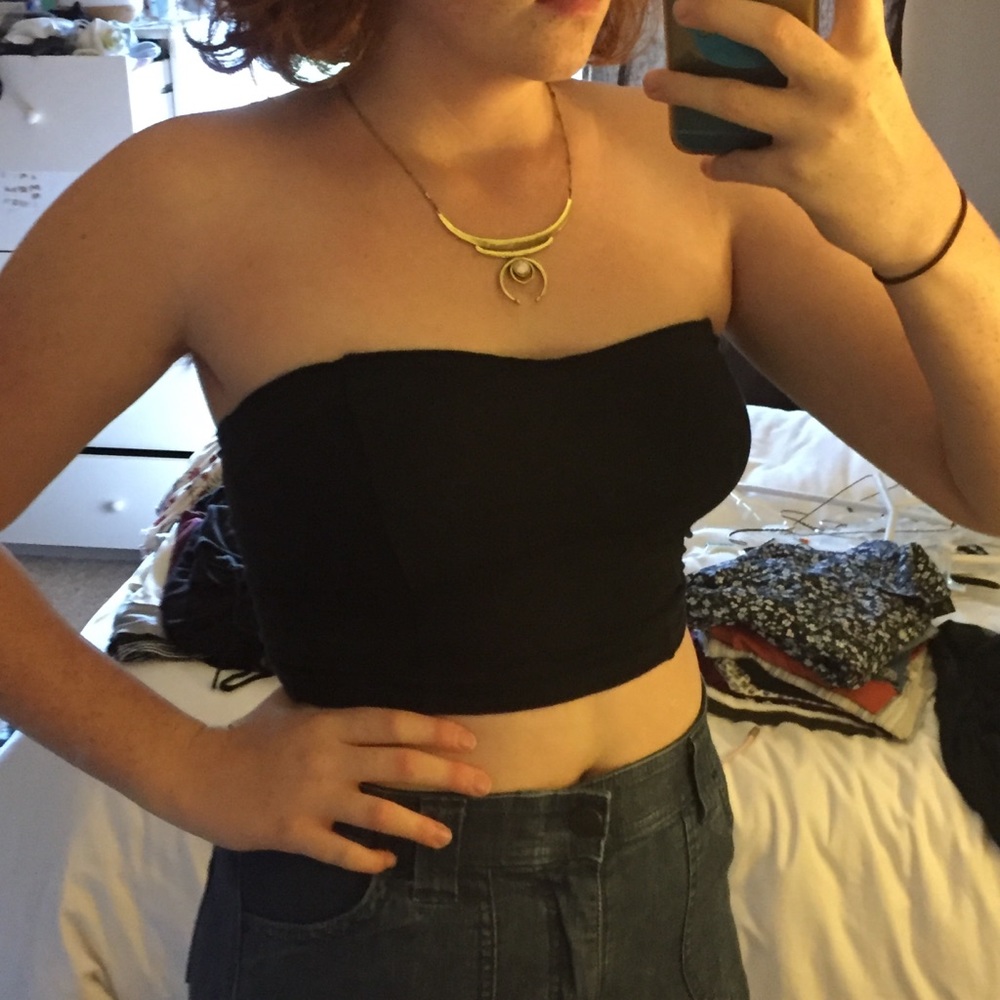 Hollister Strapless Crop Top
