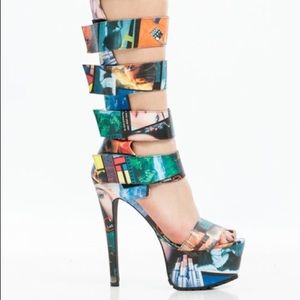 Gladiator Knee High Heels