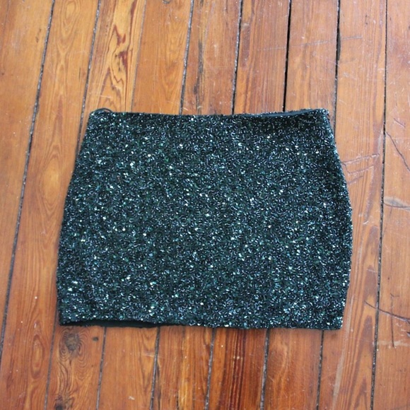 Haute Hippie sequined/beaded skirt - Picture 6 of 7