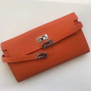 Genuine leather lock wallet