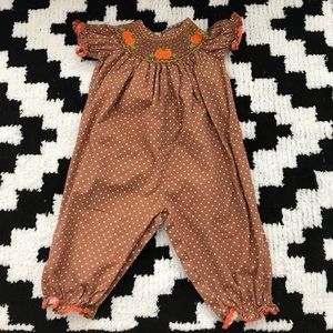 Baby girls smocked fall long all.