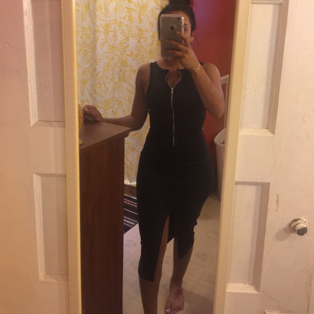 Zip in from black dress