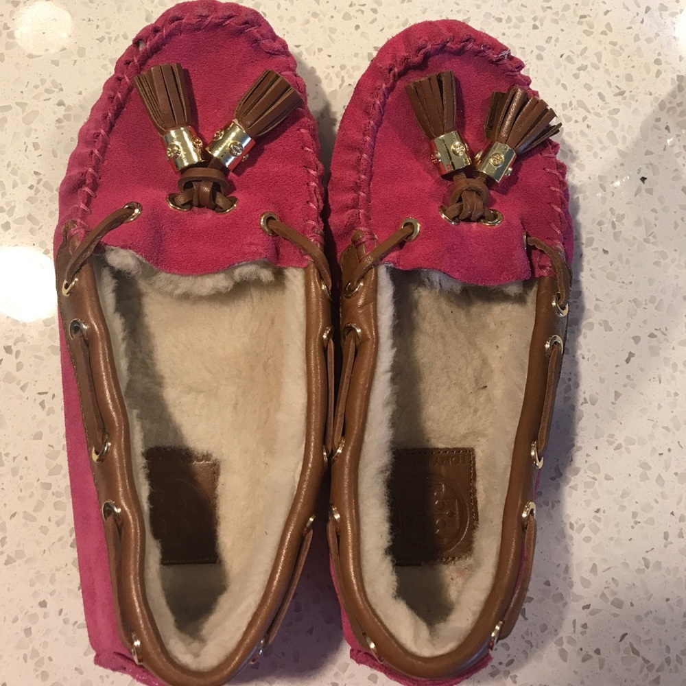 Tory Burch Hot Pink Slippers