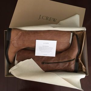 Long Glenbrae Leather Flat Boots