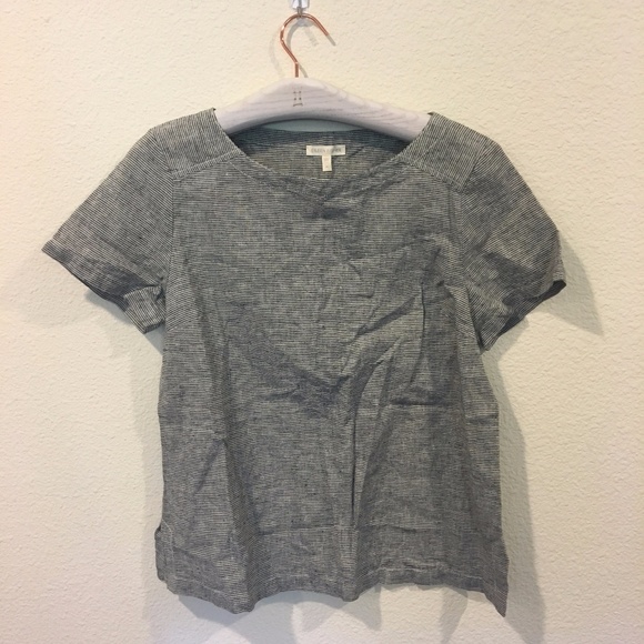 Eileen Fisher Tops - Eileen Fisher gray and white striped shirt Eileen Fisher Tops - Eileen Fisher gray and white striped shirt