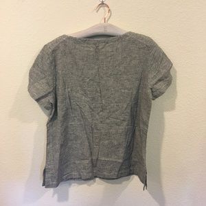 Eileen Fisher Tops - Eileen Fisher gray and white striped shirt Eileen Fisher Tops - Eileen Fisher gray and white striped shirt